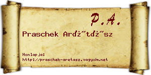 Praschek Arétász névjegykártya